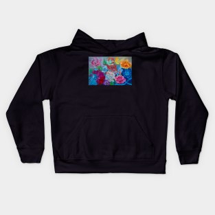 Floral Collage Kids Hoodie